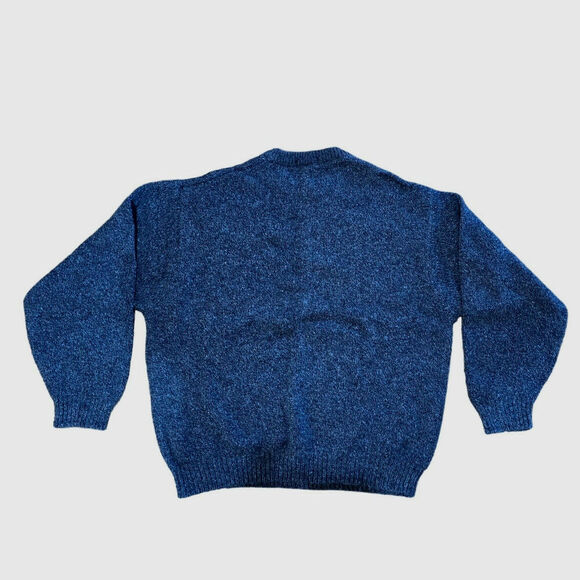 Vintage American Flag Sweater Blue Navy  Heavy Chunky Size XXL American Flag - Picture 2 of 3